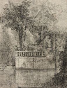 Praca kratownicowa i basen refleksyjny w Arcueil, 1744-47 autorstwa Jean Baptiste Oudry