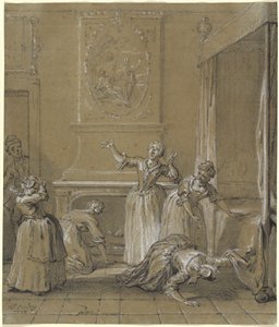 Znajdujemy zwłoki gospodarza, którego ukryliśmy autorstwa Jean Baptiste Oudry