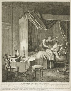 The Adventure of the Chamber Pot, płyta czwarta ze Scènes du Roman Comique autorstwa Jean Baptiste Oudry