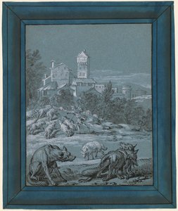 Wilk i lis autorstwa Jean Baptiste Oudry
