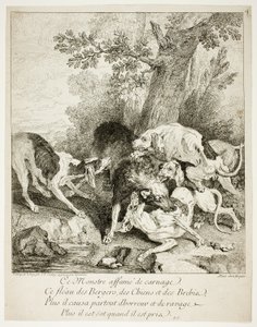 Wilk w zatoce autorstwa Jean Baptiste Oudry