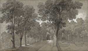 Widok parku w Arcueil, 1744 autorstwa Jean Baptiste Oudry