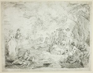 Odpoczywające oddziały autorstwa Jean Baptiste Pater