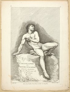 Figura (recto i verso), z II księgi figur akademii rytowanych częściowo przez profesorów Akademii Królewskiej autorstwa Jean Baptiste Perronneau