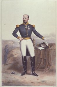 Generał Louis Jules Trochu (1815-96) (kolor lito) autorstwa Jean Baptiste Perrot