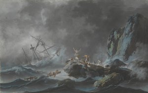 Wrak statku podczas burzy, 1782.