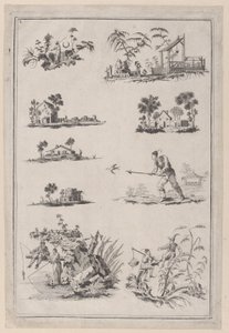Ozdoby Chinoiserie, ca. 1760-85. autorstwa Jean Baptiste Pillement