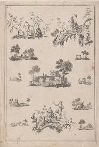 Ozdoby Chinoiserie, ca. 1770. autorstwa Jean Baptiste Pillement