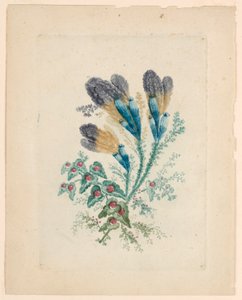 Fantastyczny motyw kwiatowy z "New Suite of Ideal Flower Notebooks" autorstwa Jean Baptiste Pillement