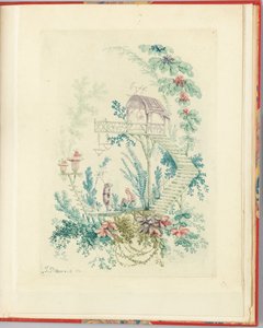 Ornamental Design z nowego zestawu chińskich zeszytów do użytku projektantów i malarzy No.3, Inventes et dessines autorstwa Jeana Pillementa. Groby autorstwa Anne Allen autorstwa Jean Baptiste Pillement