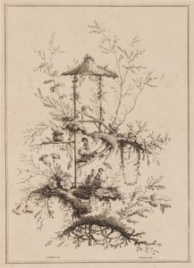 Talerz z zestawu reprezentacji Chinoiserie autorstwa Jean Baptiste Pillement