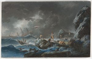 Wrak statku autorstwa Jean Baptiste Pillement