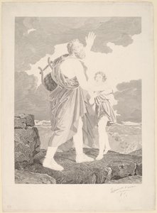 Ślepy Homer autorstwa Jean Baptiste Raphael Urbain Massard, after Baron François Gerard