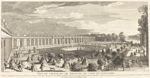 Widok na Chateau de Trianon od strony Partere autorstwa Jean Baptiste Rigaud