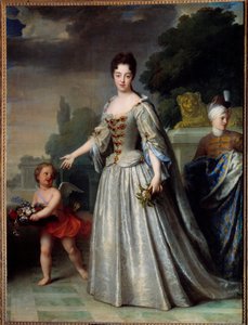 Portret Marii Adelajdy Sabaudzkiej, księżnej Burgundii delfina Francji (1685-1712). Obraz Jeana Baptiste Santerre (1651-1717)