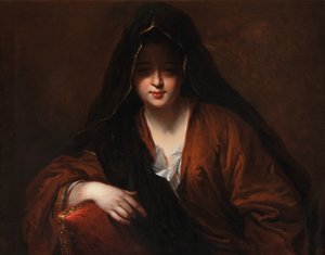 Portret damy, ok. 1651-1717 (olej na płótnie) autorstwa Jean Baptiste Santerre
