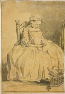 Dziewczyna jedząca czereśnie autorstwa Jean-Baptiste Simeon Chardin