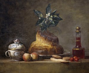 Martwa natura z brioche autorstwa Jean Baptiste Simeon Chardin