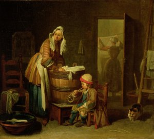 Praczka (olej na płótnie) autorstwa Jean Baptiste Simeon Chardin