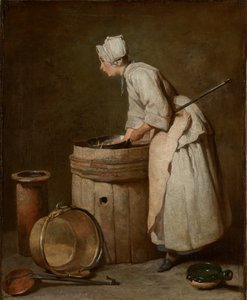 Pomywaczka, 1738 autorstwa Jean Baptiste Simeon Chardin