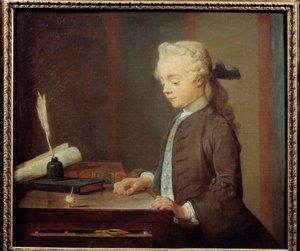 Dziecko Totona. Auguste Gabriel Godefroy (1728-1813) Dziecko bawiące się w totona, ma cztery twarze, które obracają się jak top. Obraz Jeana Baptiste Simeona Chardina (1699-1779) 1738. Wym. 0,67x0,76m. autorstwa Jean Baptiste Simeon Chardin