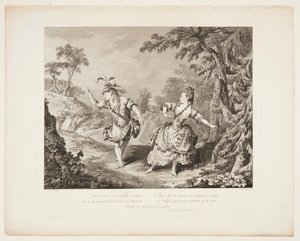 Scena z opery „Sylvie” autorstwa Jean Baptiste Tilliard