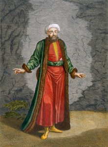 A Bey, tablica 37 z "Collection of One Hundred Prints Representing the Different Nations of the Levant" autorstwa Charlesa de Ferriol, rytowana przez Gerarda Scotina (1671-1716), 1707-08 autorstwa Jean Baptiste Vanmour