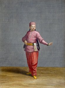Chłopiec turecki, tablica 44 z „Kolekcja stu druków reprezentujących różne narody Lewantu” Charlesa de Ferriola, ryt. Jean-Baptiste Haussard (fl.1679-1749), 1707-08 (kolor autorstwa Jean Baptiste Vanmour