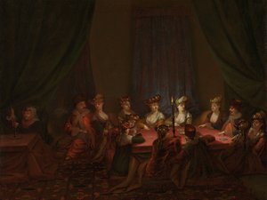 Partia Ormian w karty do gry Armeńska firma w grze karcianej autorstwa Jean Baptiste Vanmour