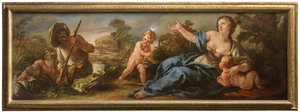 Latona i licyjscy rybacy, ok. 1715-16 (olej na płótnie) autorstwa Jean Baptiste van Loo