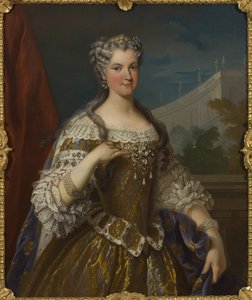 Maria Leszczyńska (Leczinska), polska arystokratka i królowa Francji - Portret Marii Leszczyńskiej, królowej Francji (1703-1768), autorstwa Van Loo, Jean Baptiste, Kopia za (1684-1745). Olej na płótnie. Wymiary: 104x82cm. Muzeum Narodowe w Sztokholmie