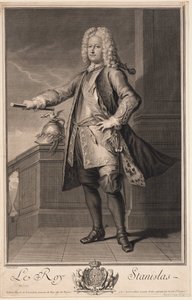 Stanisław Leszczyński (Lecziński), zwany Dobroczynnym - Stanisław I Leszczyński (1677-1766), Król Polski - Van Loo, Jean Baptiste (1684-1745) - 1705 - Miedzioryt - 53,5x33 - Kolekcja prywatna