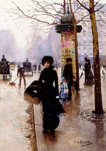 do paryskiego; Paryska kobieta, autorstwa Jean Beraud