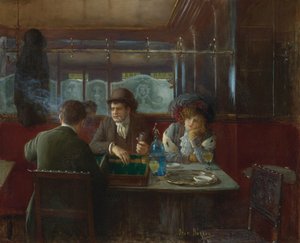 Tryktrak w kawiarni autorstwa Beraud, Jean autorstwa Jean Beraud