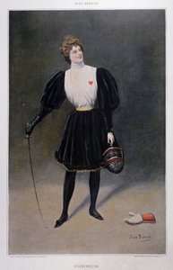 Fescrimeuse - rysunek Jean Beraud (1849 - 1935) autorstwa Jean Beraud