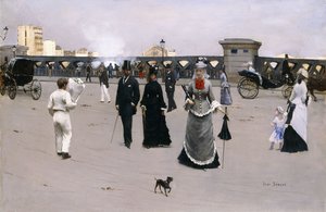 Most Europy, ok.1875 autorstwa Jean Beraud