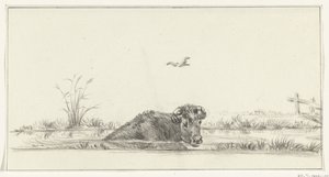 Krowa w wodzie autorstwa Jean Bernard