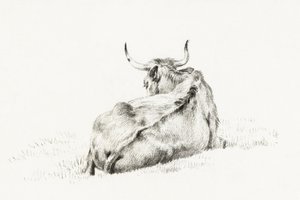Leżąca krowa (1815) autorstwa Jean Bernard