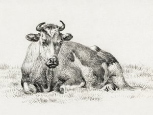 Leżąca krowa (1825) autorstwa Jean Bernard