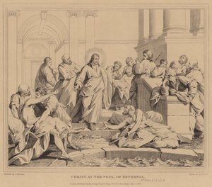 Chrystus przy sadzawce Bethesda, St John autorstwa Jean Bernard Restout