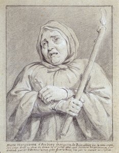 Markiza de Brinvilliers w drodze na śmierć (kreda i ołówek na papierze) autorstwa Jean Bernard Restout
