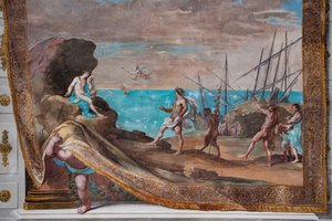 Bachus dociera do Ariadny porzuconej przez Tezeusza na wyspie Naksos