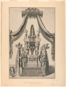 Katafalk Marii Teresy z Austrii, Notre Dame, Paryż autorstwa Jean Bérain, the Elder