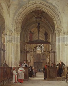 Wnętrze kościoła St. Prix, Valle de Montmorency, 1828 autorstwa Jean Bruno Gassies