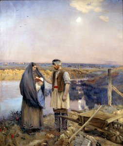 Dzień utworzył rodzinę chłopską. Obraz Jeana Charlesa Cazina (1841-1901) Nd. 1,99x1,66 m 1888 Paryż, musee d