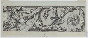 Rysunek, Fryz z Rinceau, 1775-80 autorstwa Jean Charles Delafosse