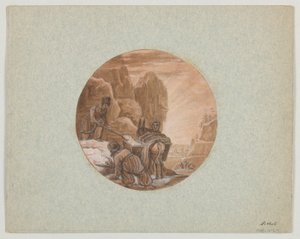 Projekt naczynia do serwowania z malowanej porcelany Les Sorbets (Sorbets) z Service des Objets de Dessert (Desert Service) autorstwa Jean Charles Develly