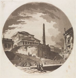 Widok rotundy ze schodami na Tybrze, 1766.