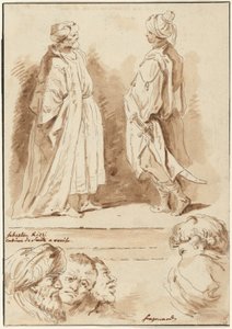 Szczegóły z „Adoracji Trzech Króli” i „Basenu w Bethesdzie” autorstwa Jean Claude Richard de Saint Non after Jean Honoré Fragonard after Sebastiano Ricci