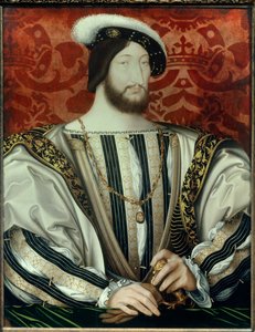 Portret Franciszka I (1494-1547), króla Francji (z kołnierzem Orderu św. Michała) olej na drewnie, ok. 1900 r. 1530